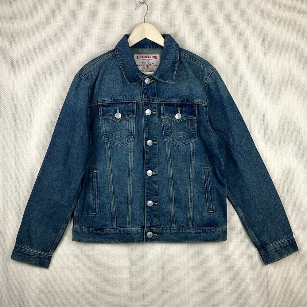 True Religion Jesse Trucker Jacket Denim Men's NWT